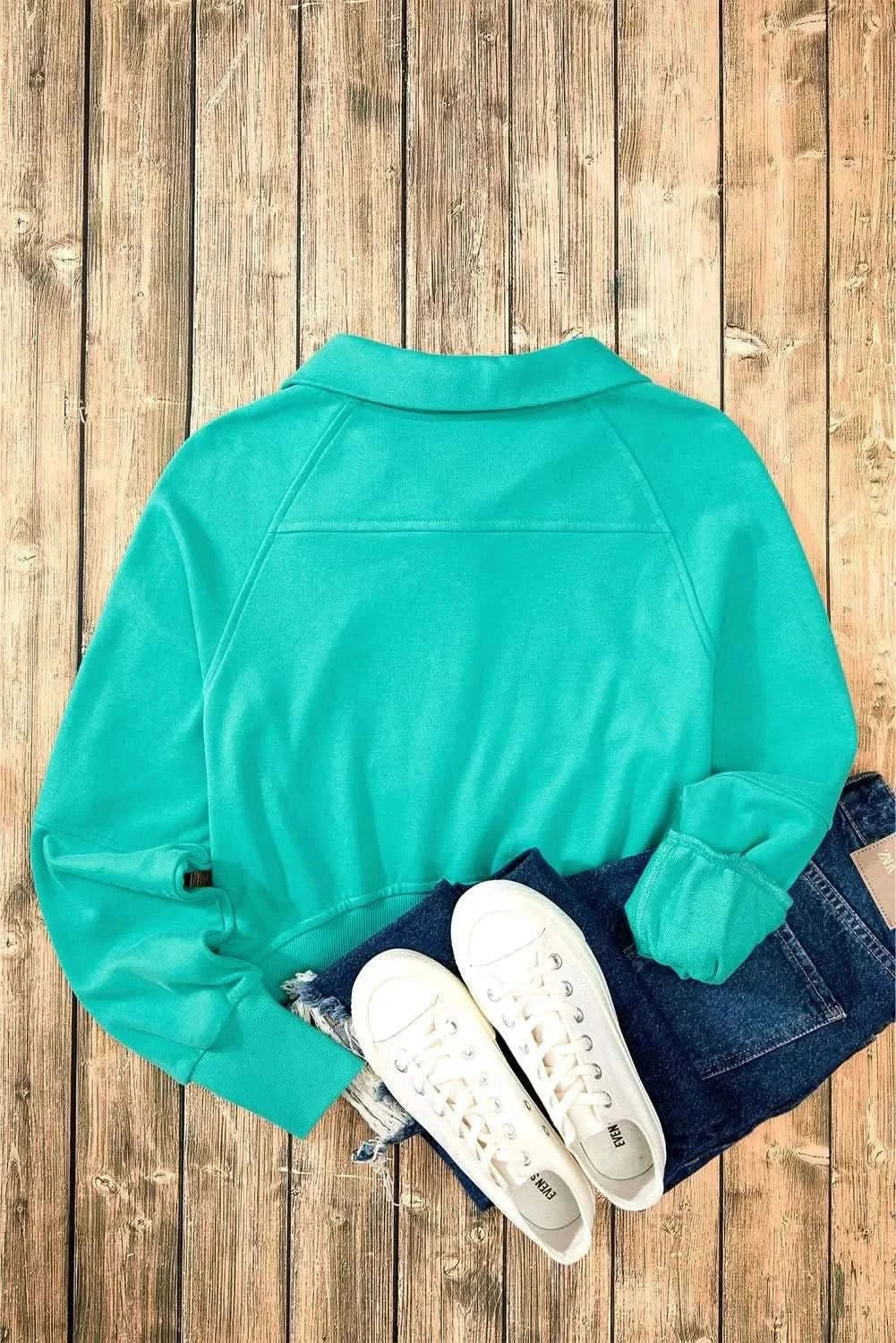 Half Zip Long Sleeve Sweatshirt - Love Salve