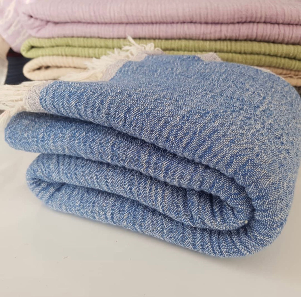 Cocoon Soft Turkish Towel 40 Inch by 70 Inch Hand Loomed Natural Cotton Quick Drying Eco-Friendly Lightweight - Love Salve