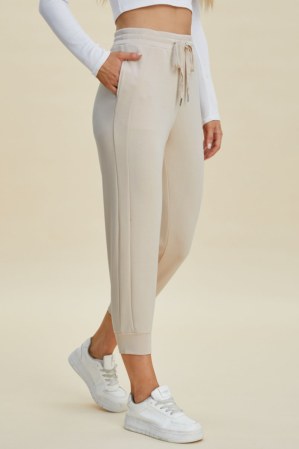 ShopBasicbae: High Waist Cropped Scuba Pants