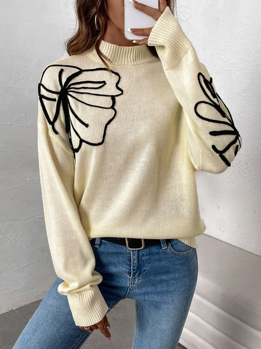Cozy dropped shoulder sweater - Love Salve