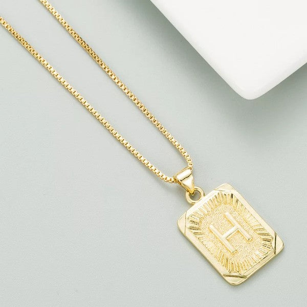Golden Glow Initial Necklace - Letter Talia Collection