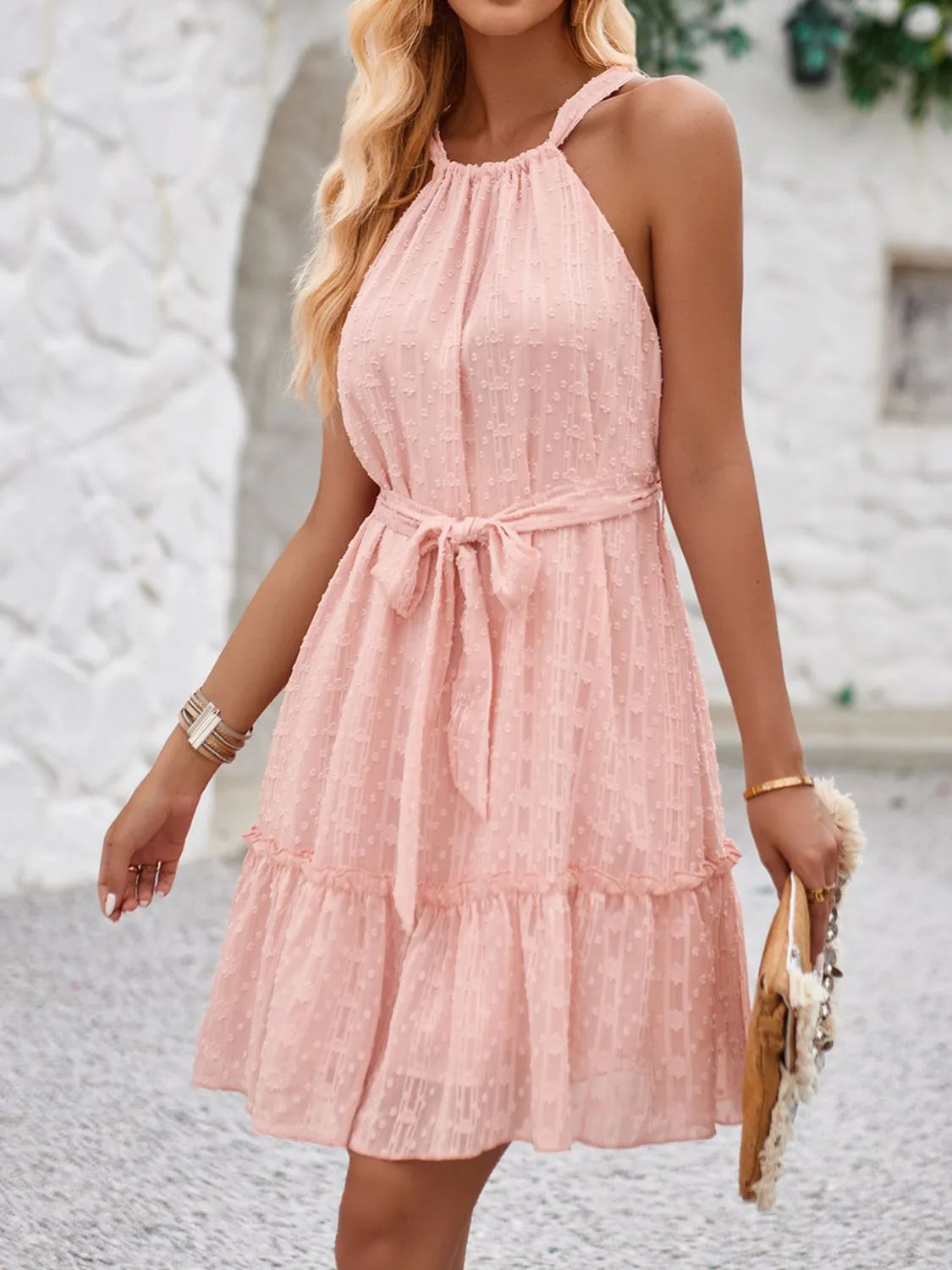 Sweet Summer Charm Halter Dress