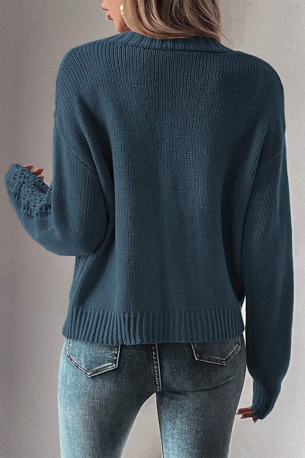 Stylish openwork cardigan - cotton blend - Love Salve