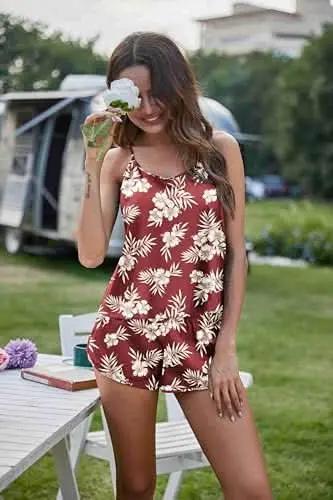 Silk Pajamas Set for Women Satin Backless Lingerie Pjs Cami Top and Shorts Nightwear - Love Salve