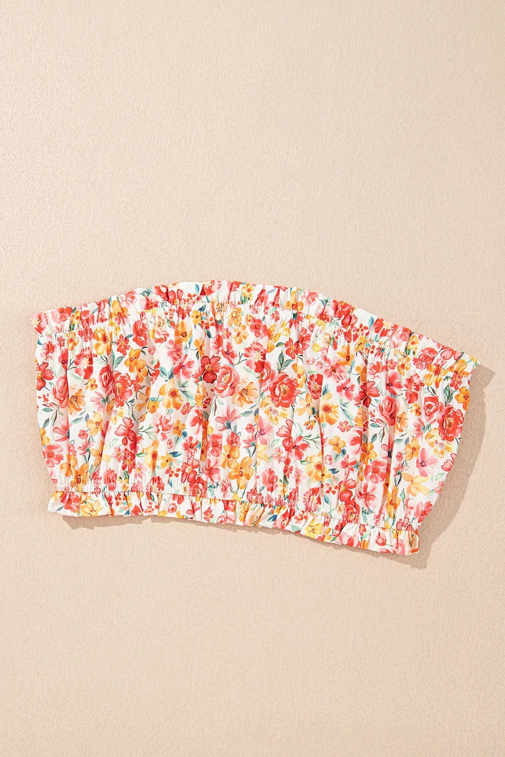 Sunset Bloom Boho Bandeau & Wide-Leg Pants Set