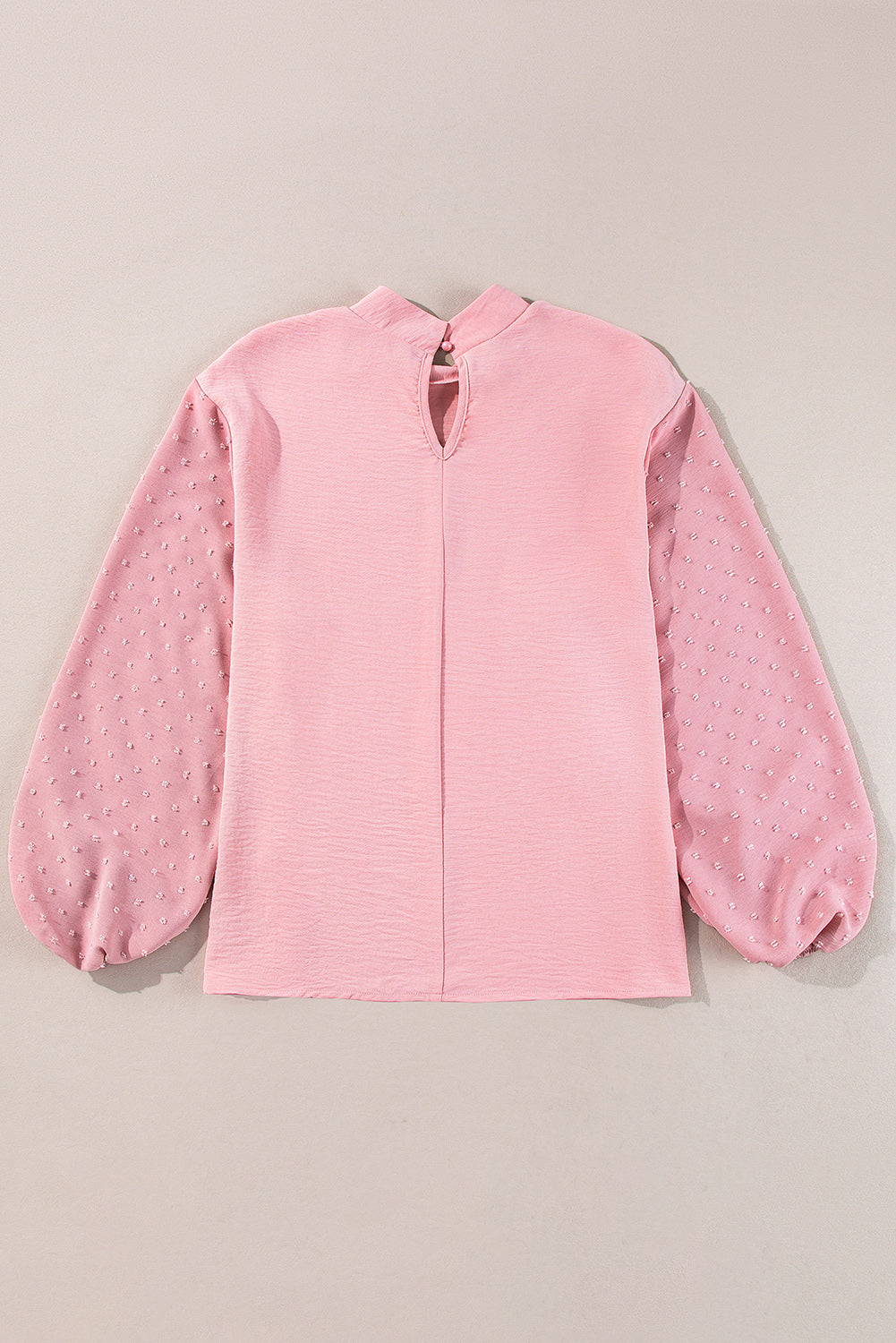 June Swiss Dot Balloon Sleeve Blouse with Keyhole Back Closure - Love Salve