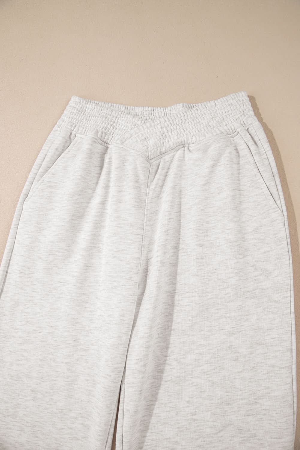 Pants lolfa coes llydan llwyd golau