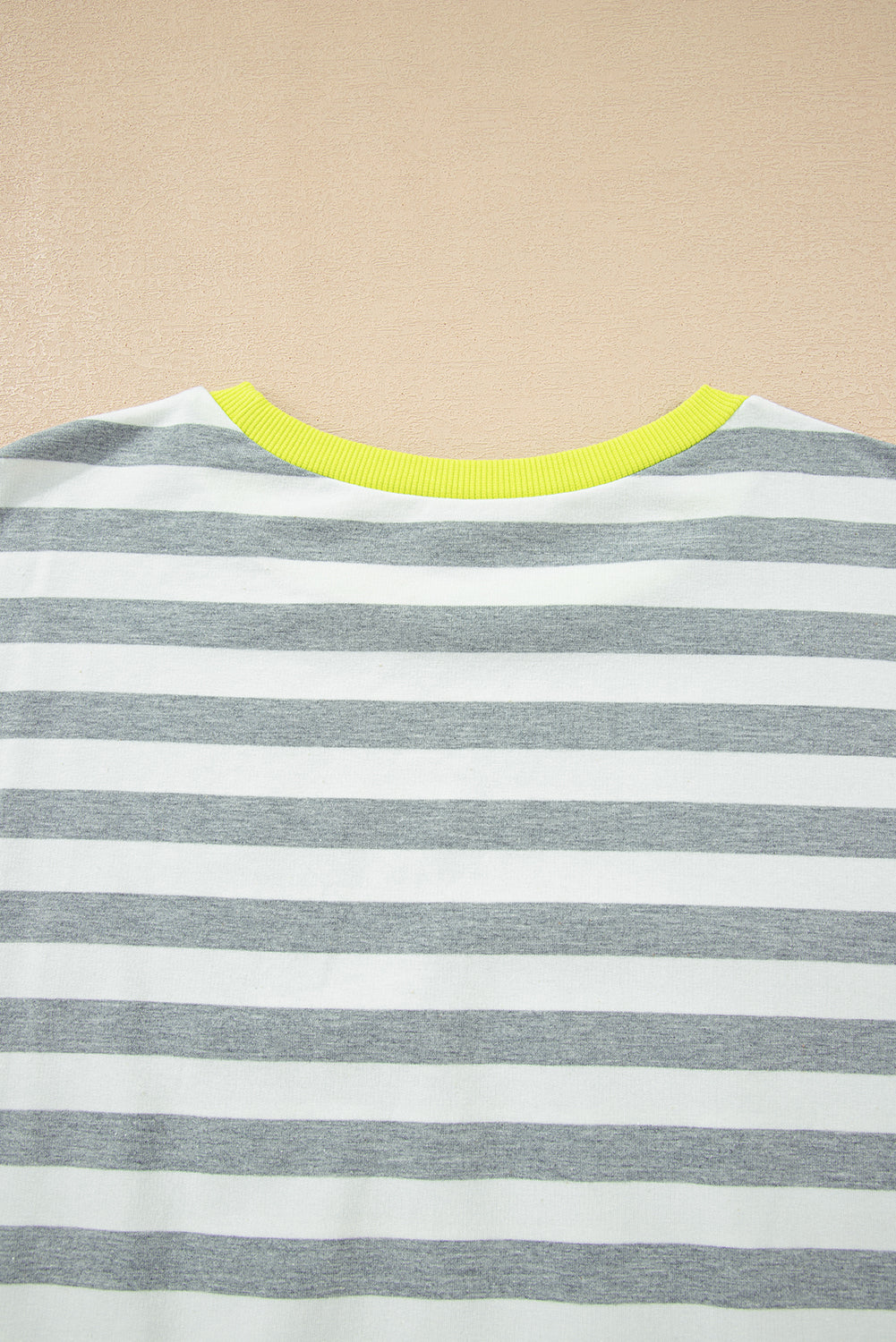 Premium Gray Stripe Ribbed Long Sleeve Blouse Plus Shorts Set Dear-Lover Dropshipping