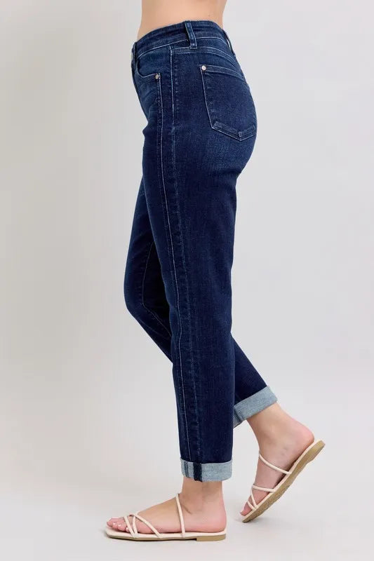 Judy Blue Plus Size High Waist Boyfriend Jeans - Love Salve