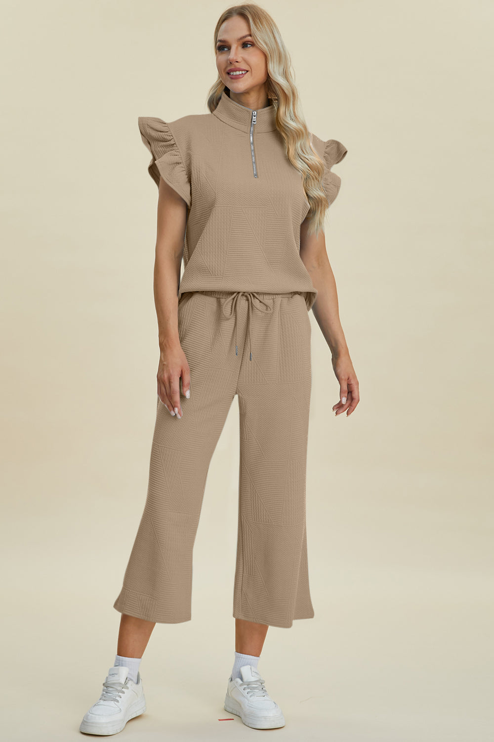 Double Take: Ruffle Top & Wide Leg Pants Set