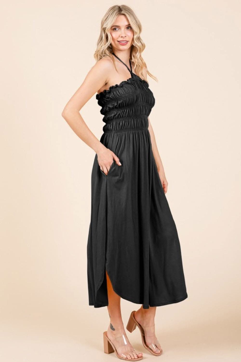 Chic tie-back dress with pockets - Love Salve