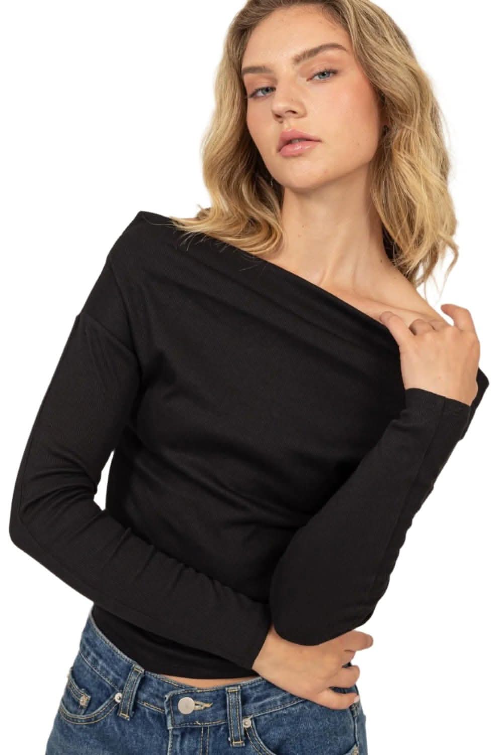 Hyfve off-shoulder ribbed top - Love Salve