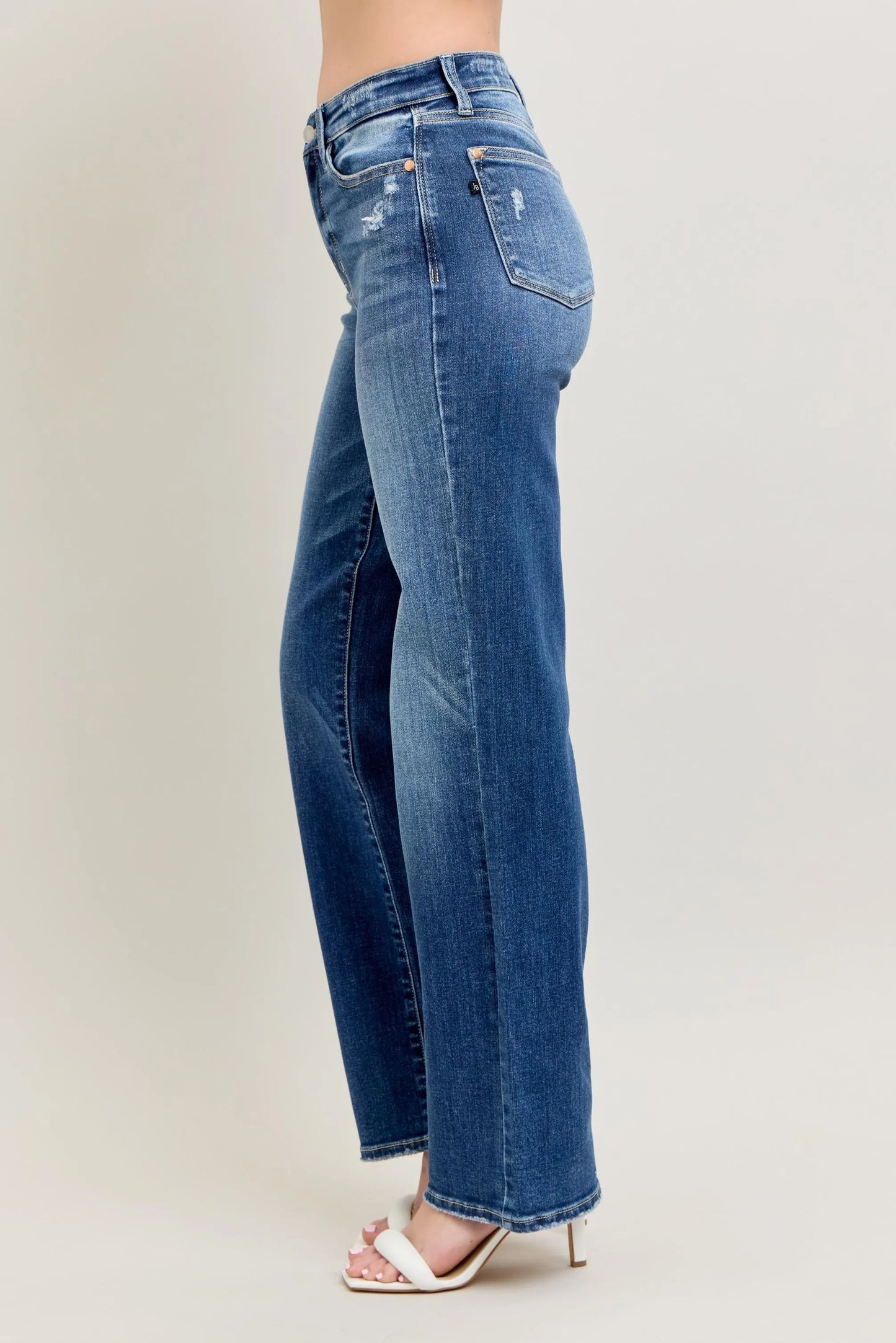 Judy Blue Plus Size High Waist 90s Straight Leg Jeans - Love Salve