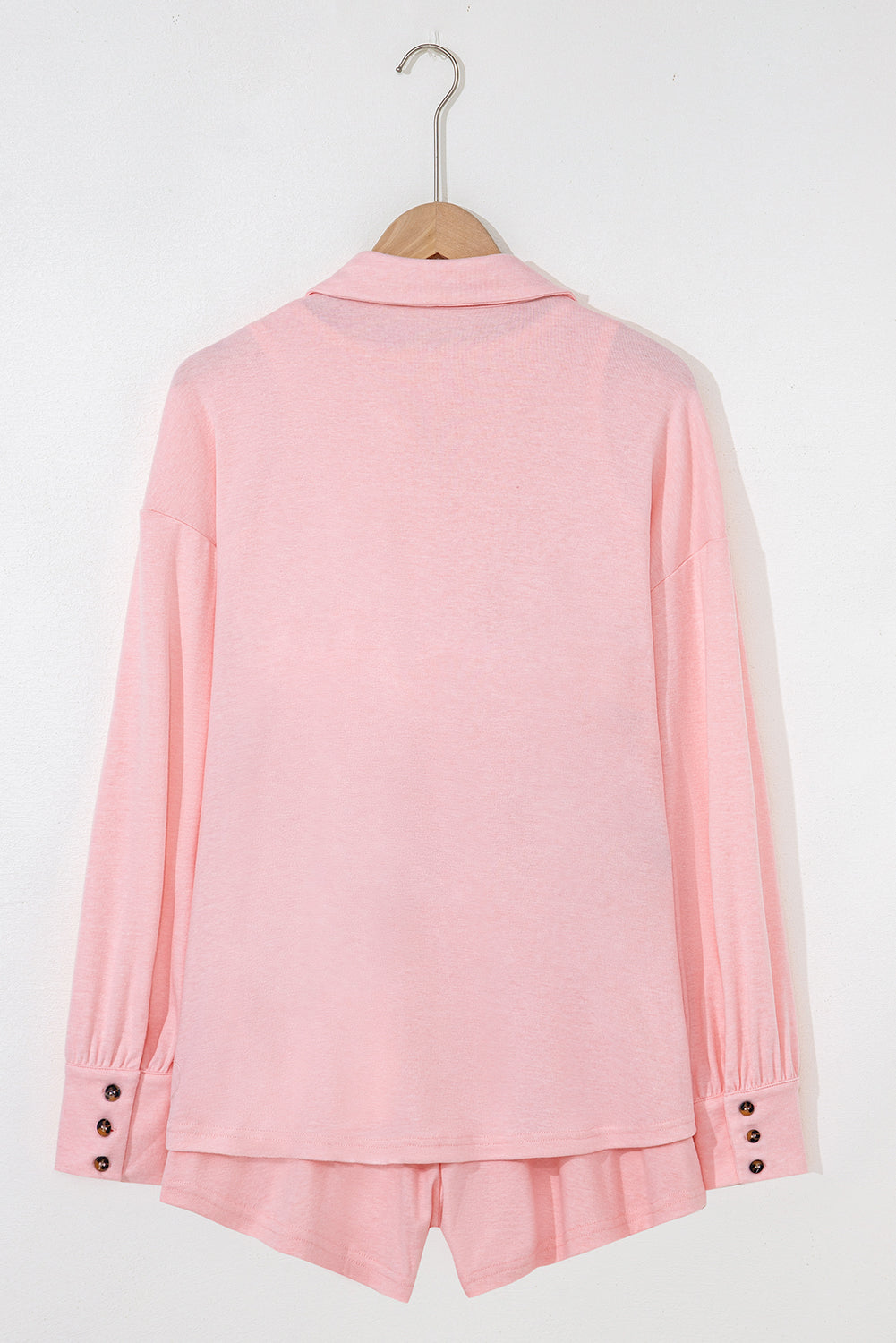 Light Pink 3 Pcs Crop Tank Top Shorts with Cardigan Set