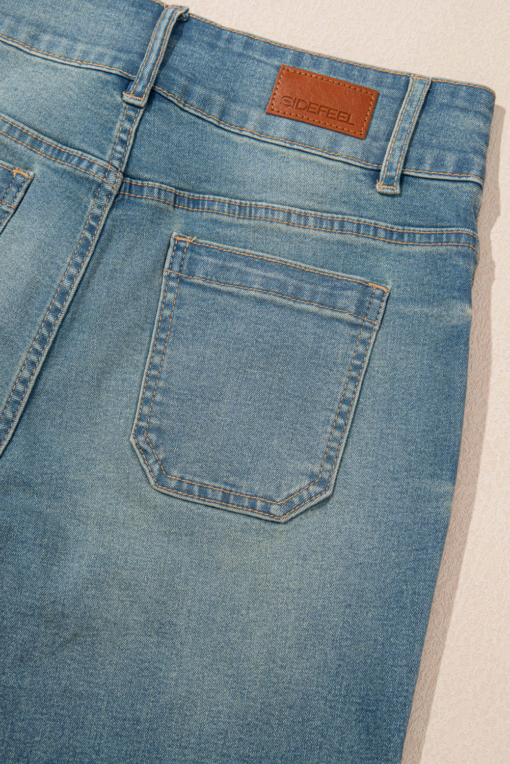 Amyra Double Button Patch Pocket Flare Leg Jeans - Love Salve