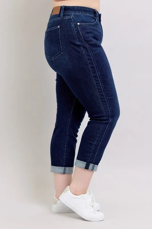 Judy Blue Plus Size High Waist Boyfriend Jeans - Love Salve