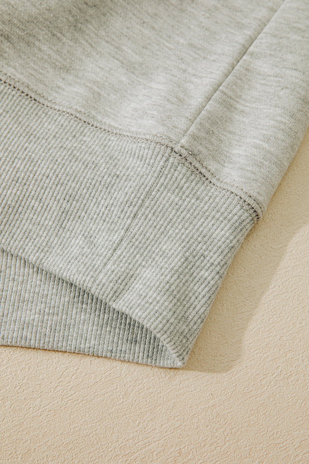 Light Grey Plus Size Embroidered Drop Shoulder Sweatshirt