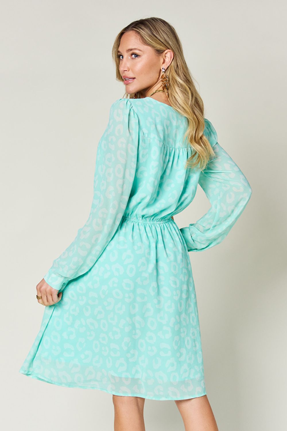 Double Take: Ruched V-Neck Dress