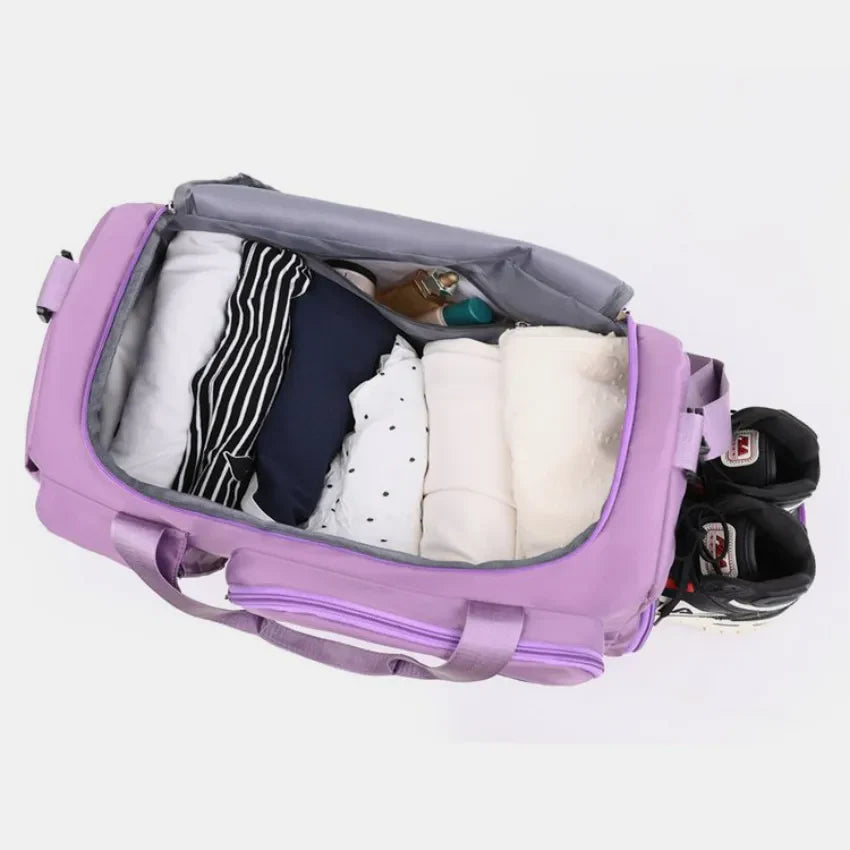 Ultimate Oxford Travel Duffel – Multi-Pocket, Shoe Compartment & Luggage Strap