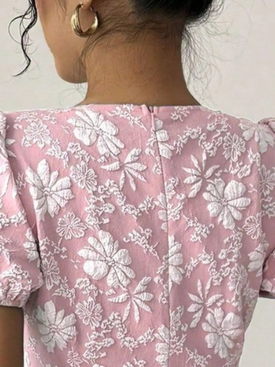 Floral Finesse Ruffle Hem Midi Dress