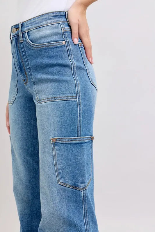 Judy Blue Plus Size High Waist 90s Straight Jeans - Love Salve