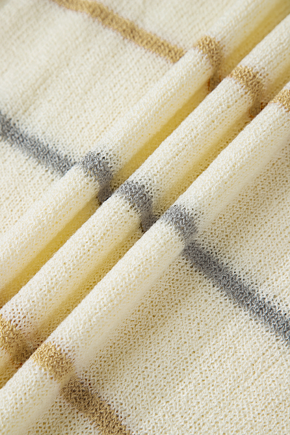 Premium Multicolour Striped Ribbed Edge Drop Shoulder Sweater