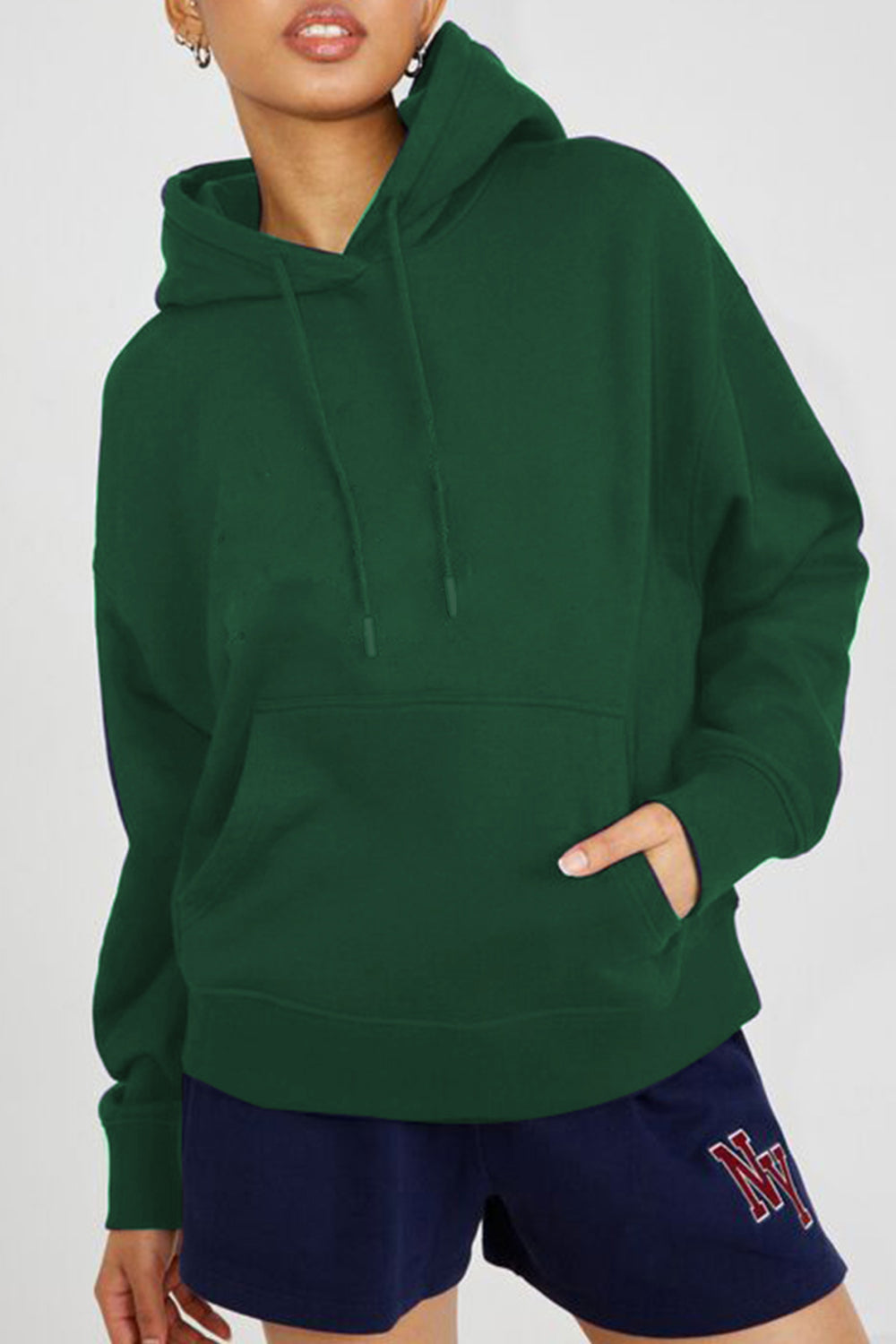 Simply Love: Floral Hoodie, Dropped Shoulder