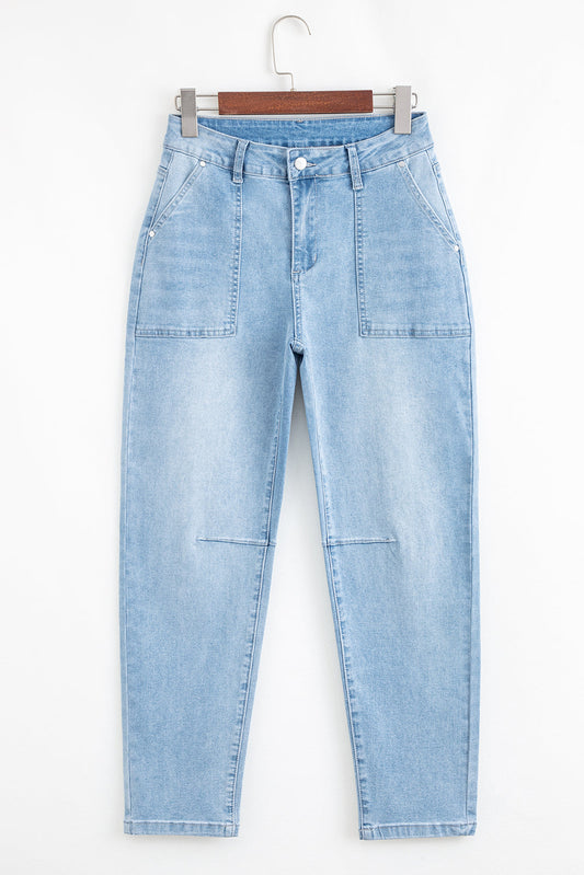 Dear-Lover Dropshipping Beau Blue High Rise Barrel Relaxed Dear-Lover Dropshipping