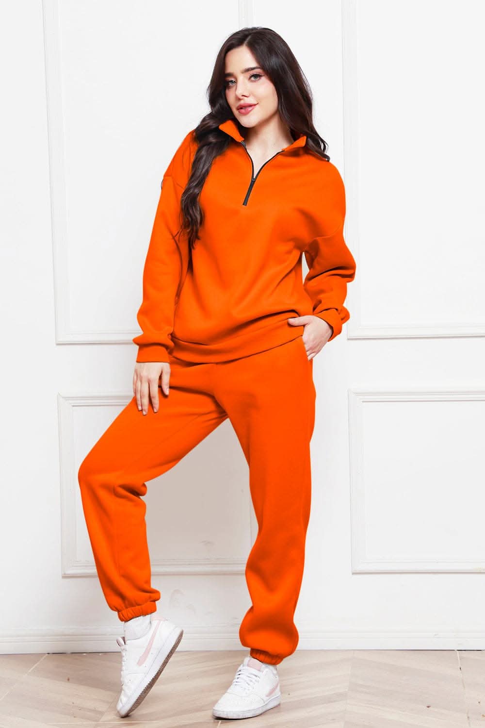 Cozy half zip sweatshirt & jogger set - Love Salve
