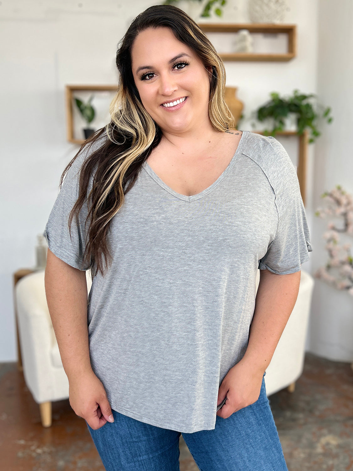 ShopBasicbae: Bamboo V-Neck Tee