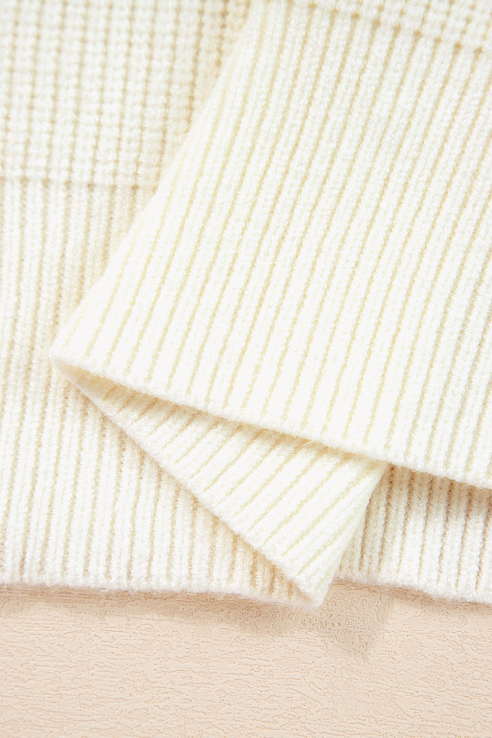 Beige Pumpkin Embroidered Ribbed Thanksgiving Sweater Dear-Lover Dropshipping