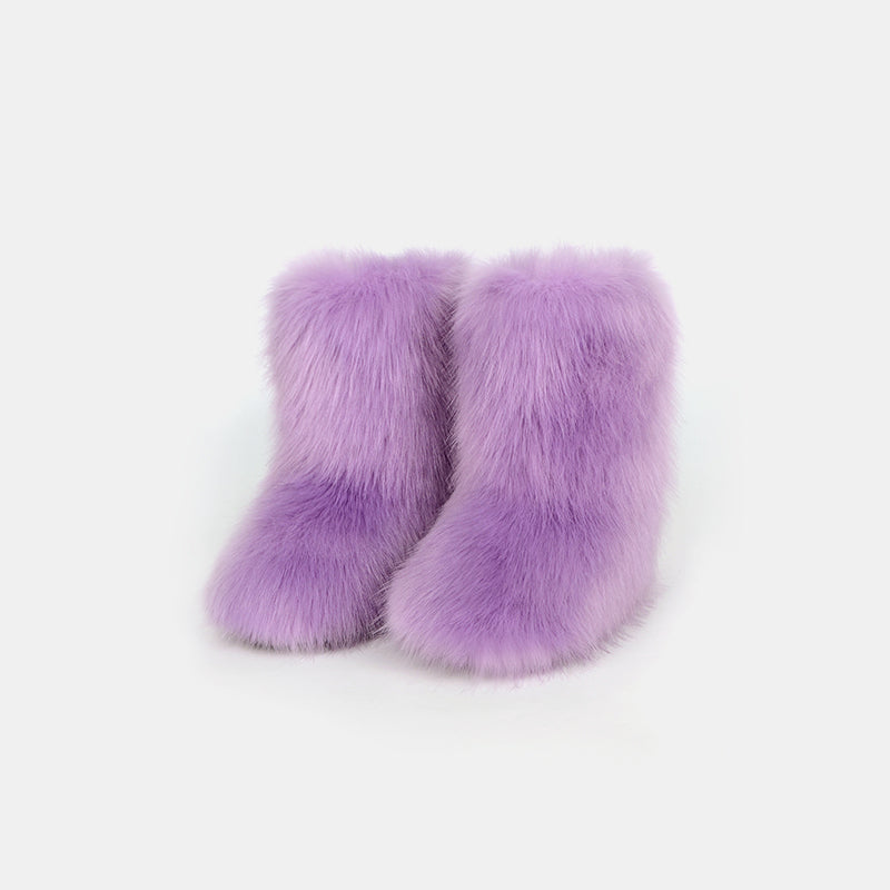 Maxx'd Out Fuzzy Platform Boots – Warm, Wild & Wow-Worthy!