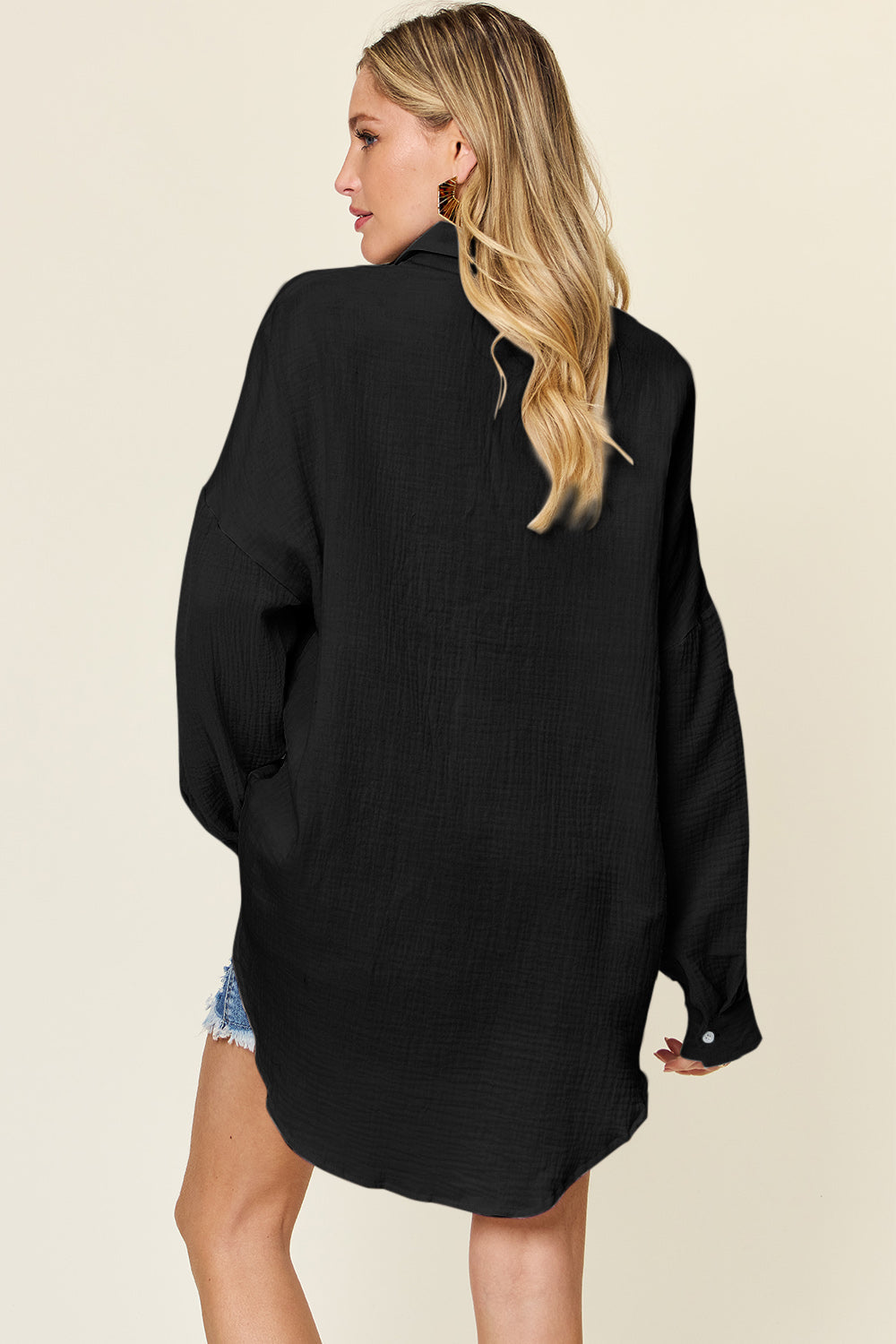 Double Take: Pocketed Button-Up Shirt