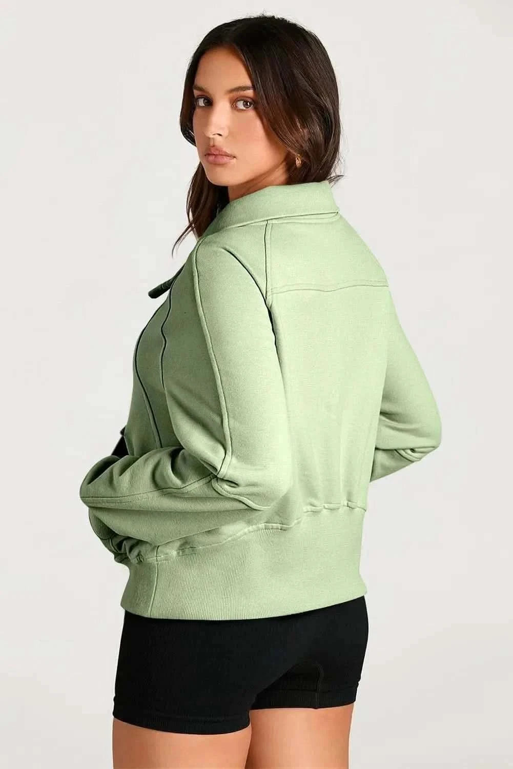 Half Zip Long Sleeve Sweatshirt - Love Salve