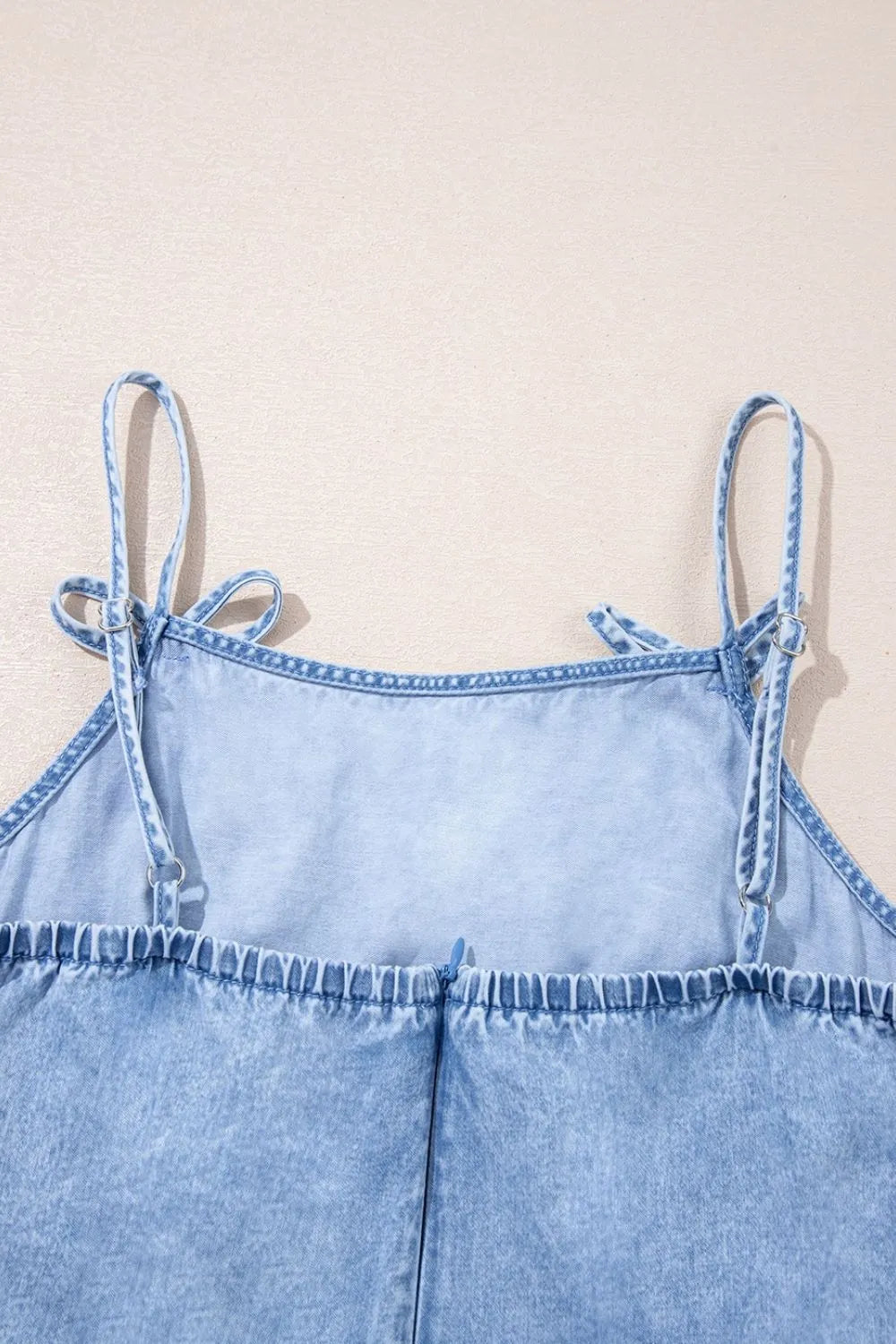 Simply Love: Denim Dress, Bow & Ruffle