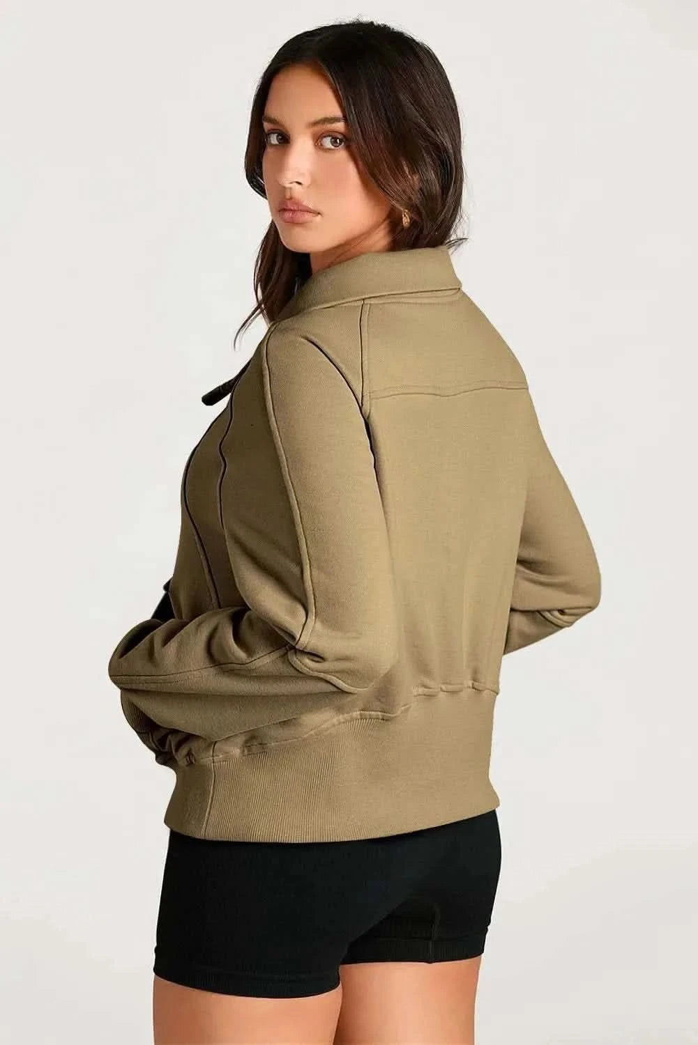 Half Zip Long Sleeve Sweatshirt - Love Salve