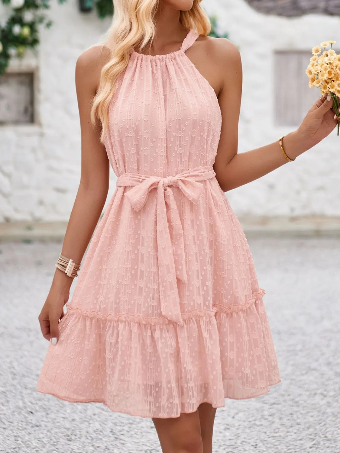Sweet Summer Charm Halter Dress