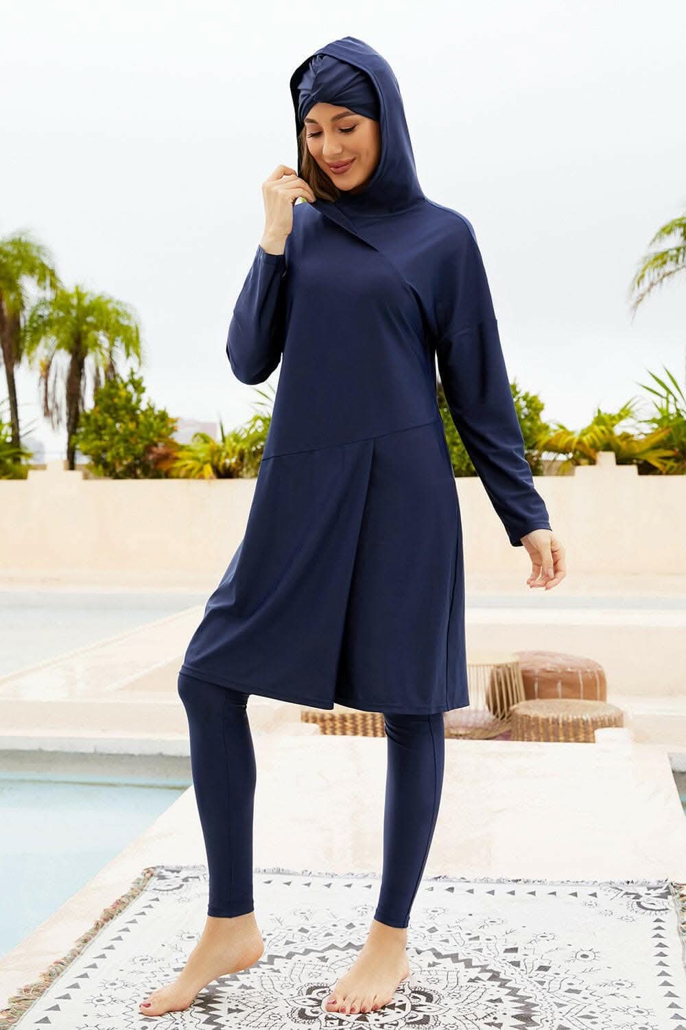 Chic swim set with cap & pants - Love Salve