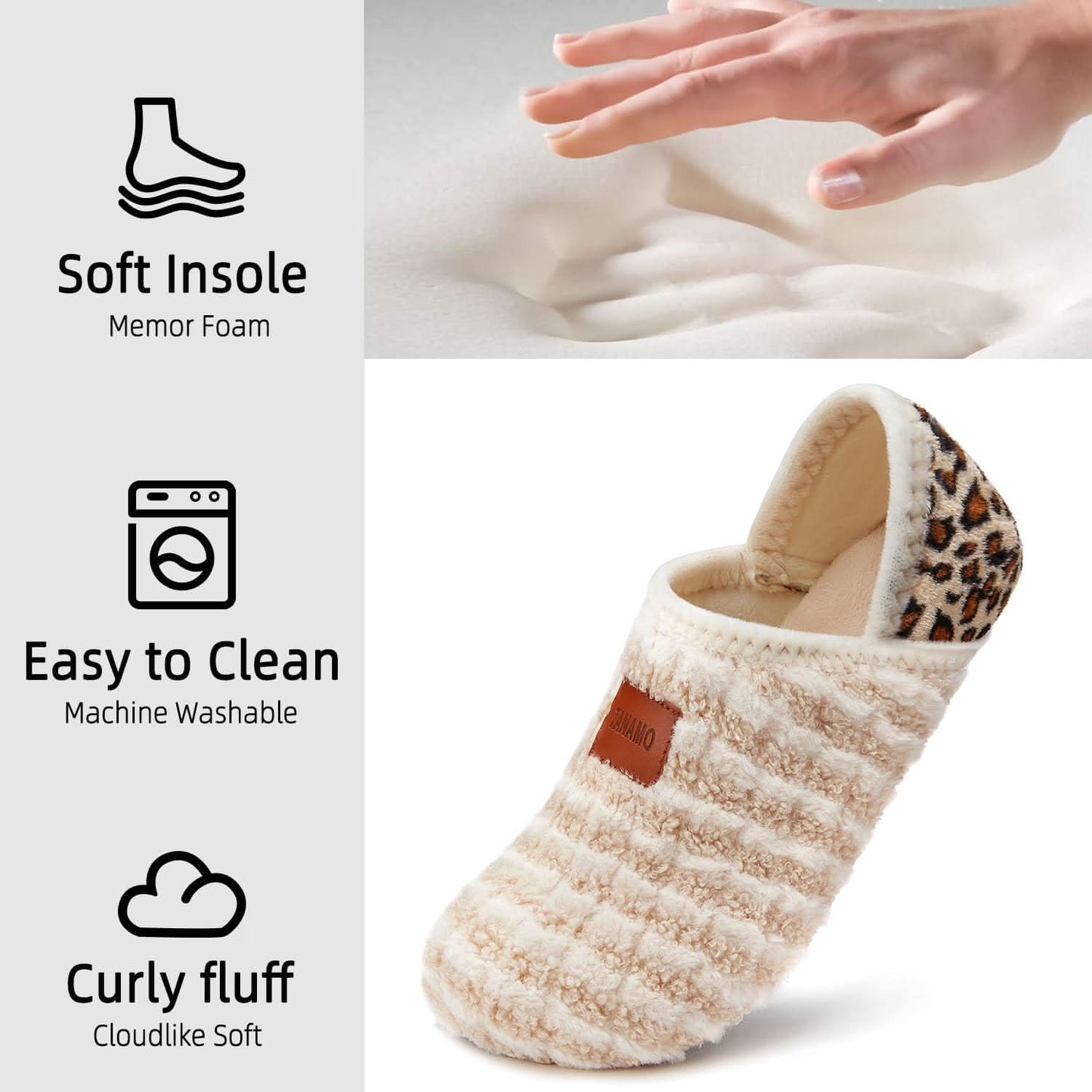 House Slippers for Women Men Indoor Barefoot Slippers Socks Furry Slip on House Shoes Cozy Comfy Slippers for Home Bedroom Travel Yoga - Love Salve
