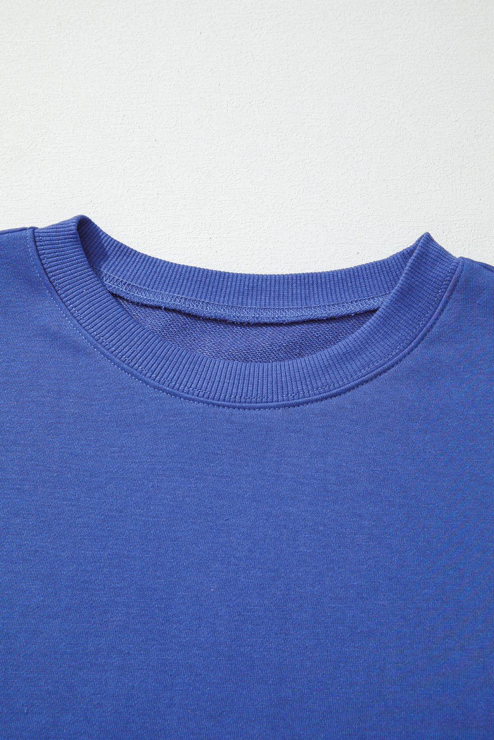 Premium Sky Blue Varsity Striped Drop Shoulder Oversized Sweatshirt