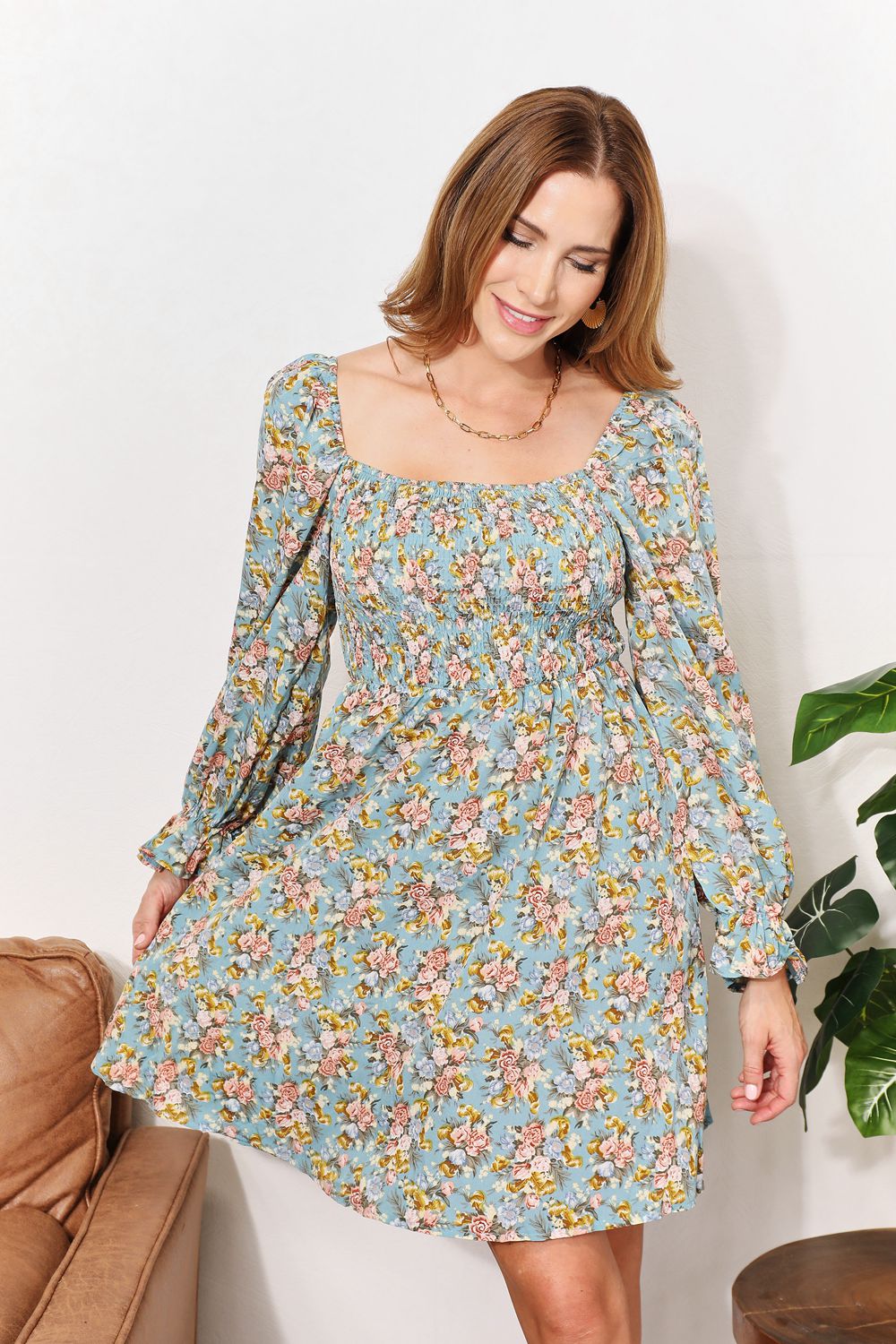 Double Take: Smocked Dress, Flounce Sleeves
