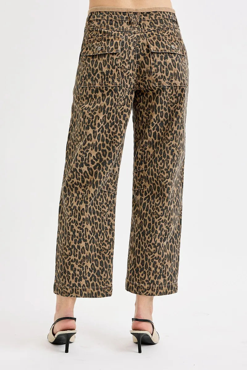 Risen Full Size Mid Rise Crop Relaxed Jeans Plus Size Leopard Print - Love Salve