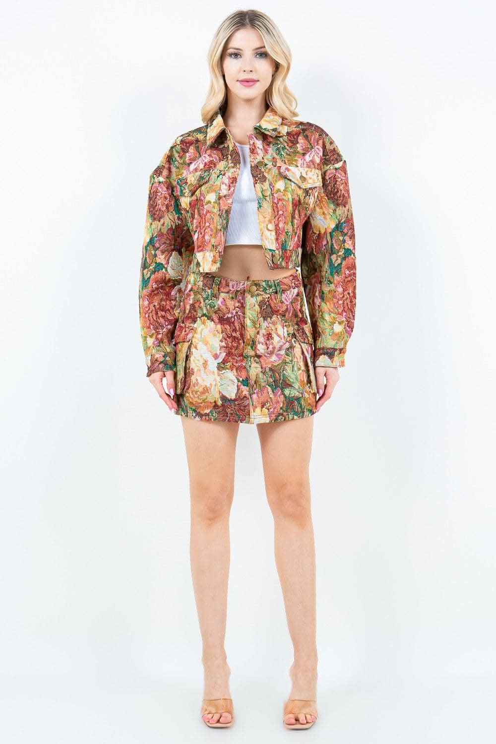 Falda cargo en jacquard
