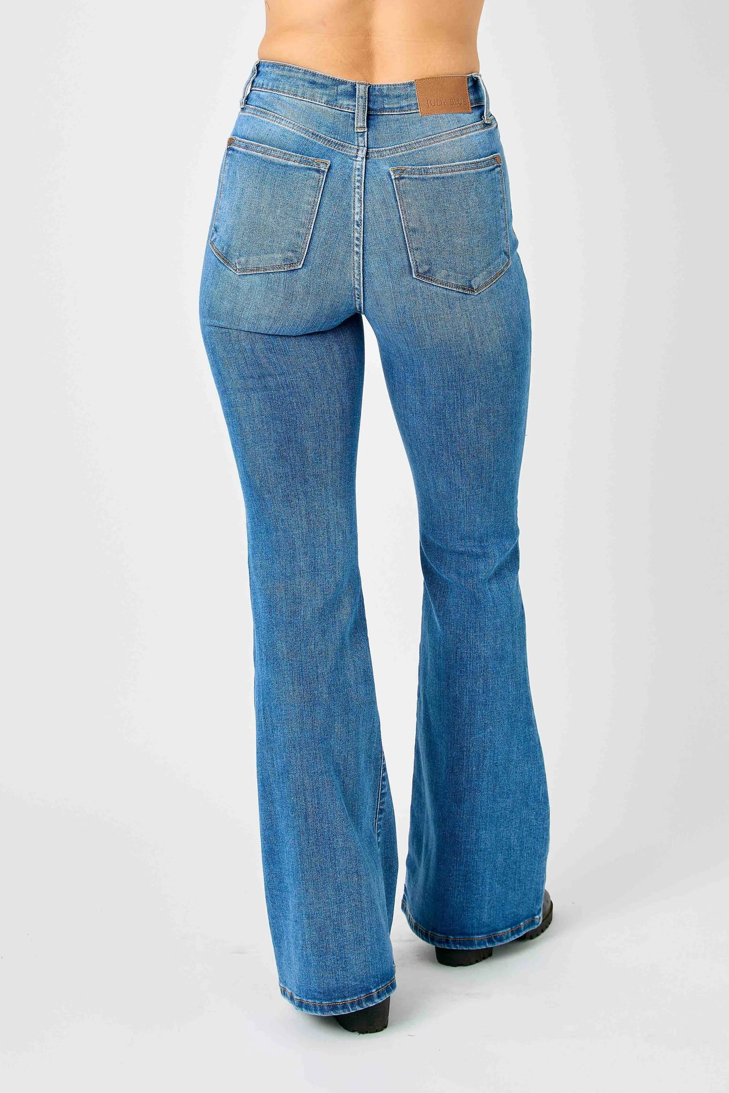 Judy Blue Plus Size High Waisted Classic Flare Jeans - Love Salve