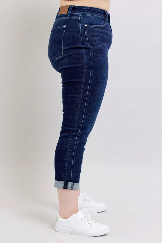 Judy Blue Plus Size High Waist Boyfriend Jeans - Love Salve