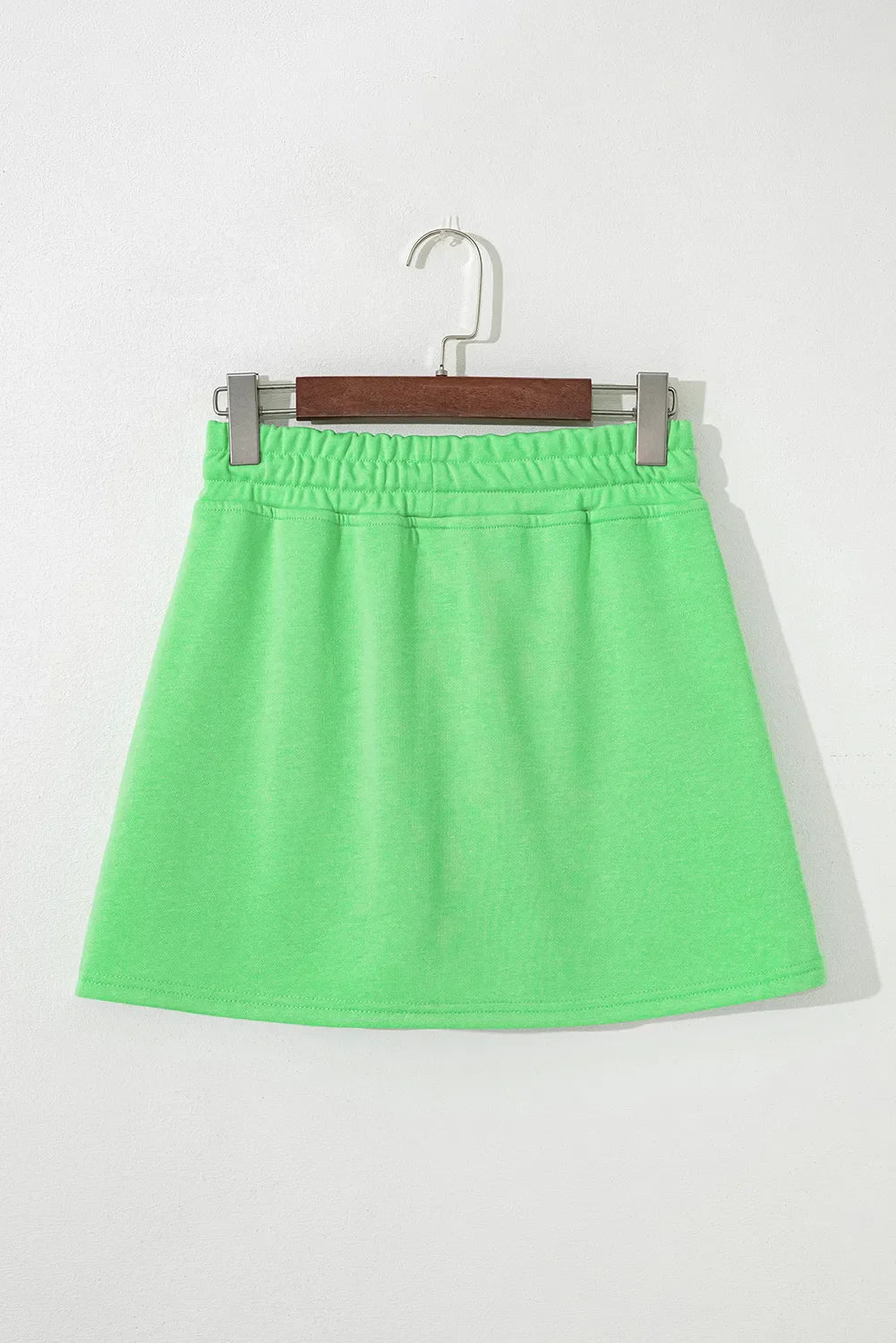 Drawstring Solid Mini Skort