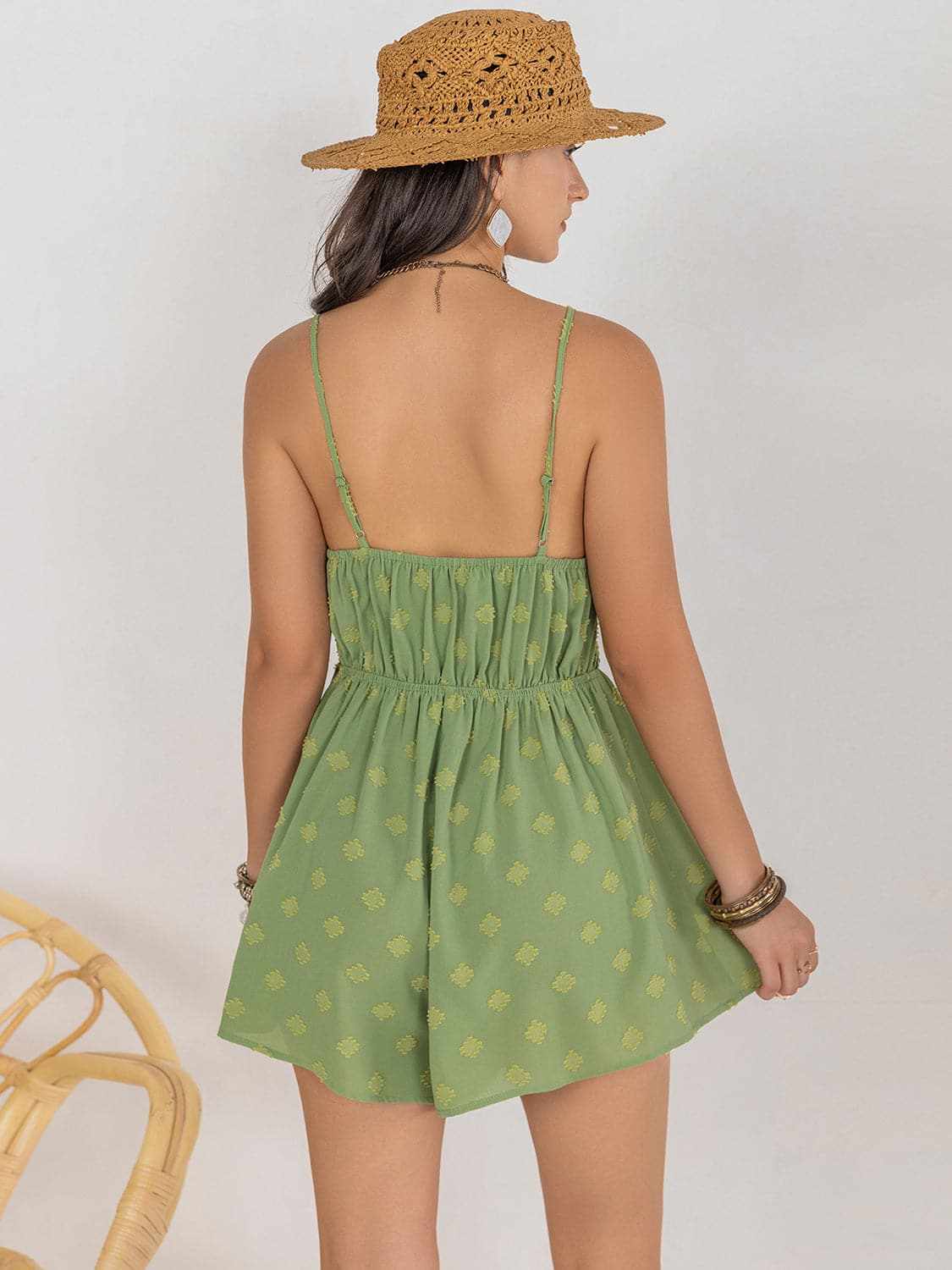 Chic square neck playsuit - sheer 100% polyester - Love Salve