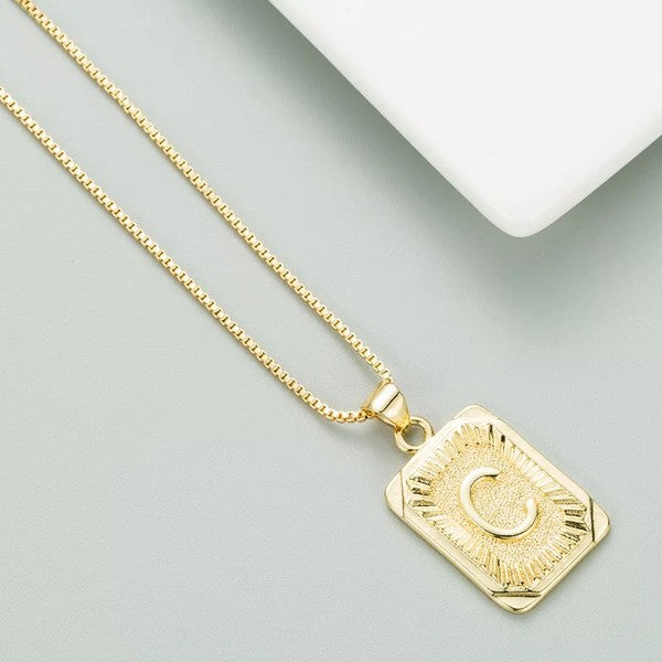 Golden Glow Initial Necklace - Letter Talia Collection