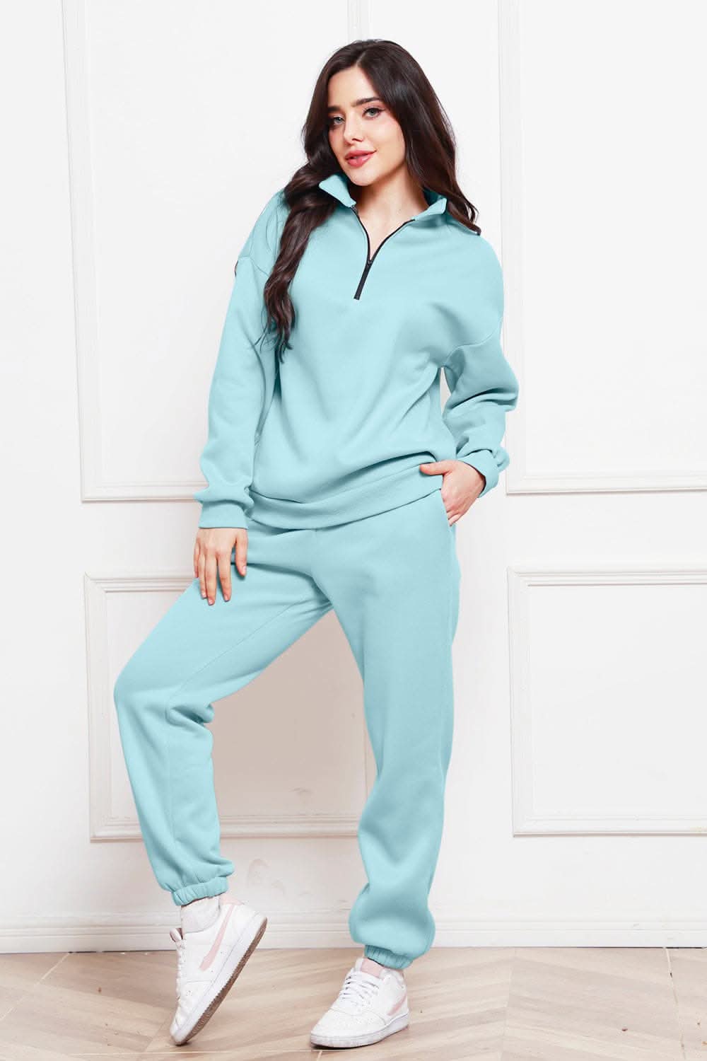 Cozy half zip sweatshirt & jogger set - Love Salve
