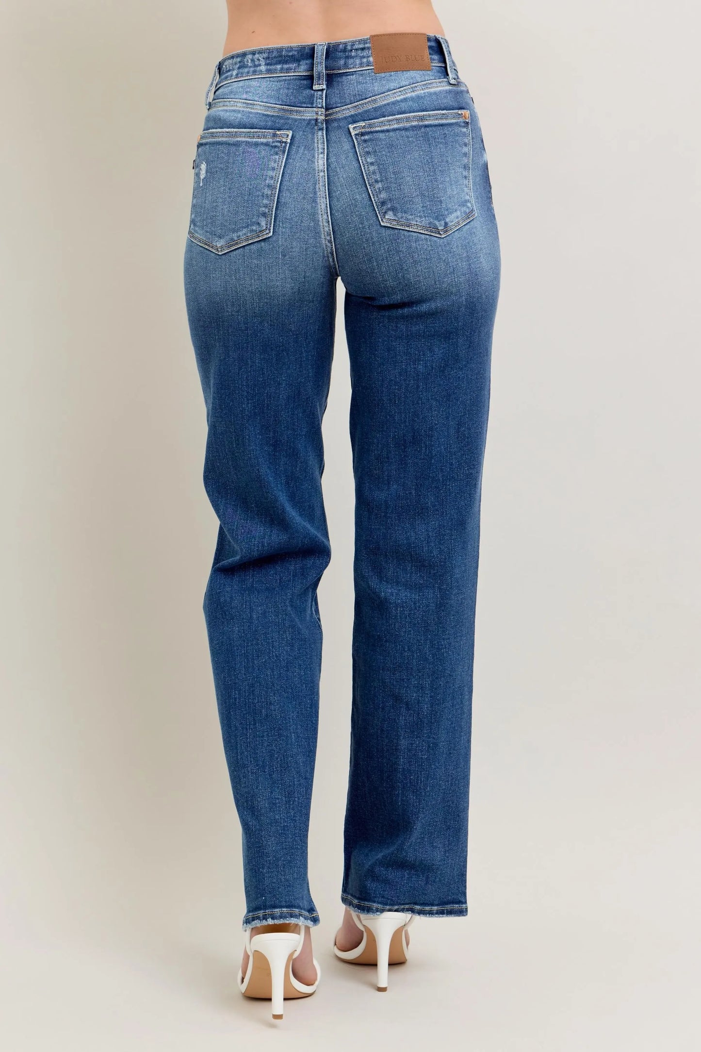 Judy Blue Plus Size High Waist 90s Straight Leg Jeans - Love Salve